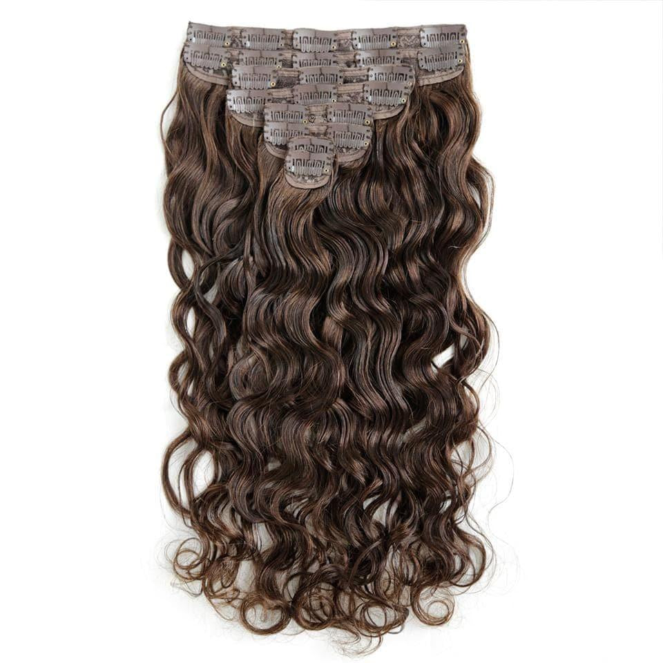 Daisy Clip-In Extensions #4 Body Wave In 100% Human Hair 8 Pieces and 120G Per Pack