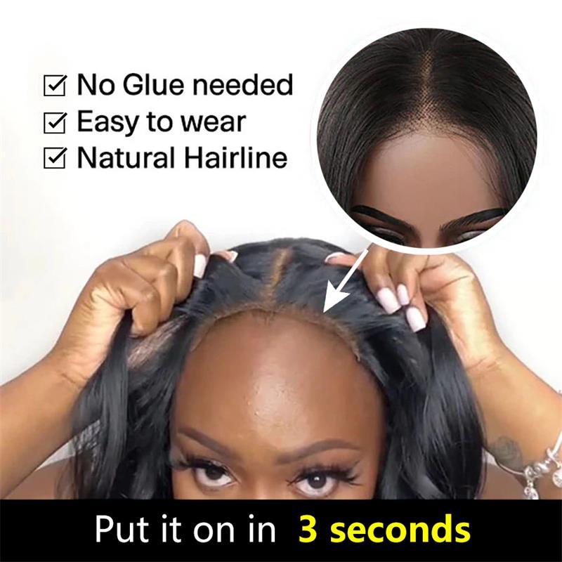 Wear Go Glueless Wig Fluffy Kinky Curly 7x5 Pre Cut Lace Front Wigs Pre Plucked Natural Hairline 180% Density-Daisy Hair-