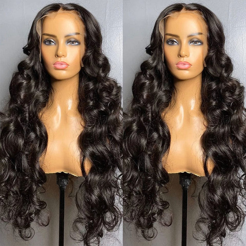 300% Density 3D Body Wave 13x6 Lace Frontal Wig Pre Plucked Pre Bleached Pre Cut Gluless Wig No Code Needed Daisy Hair