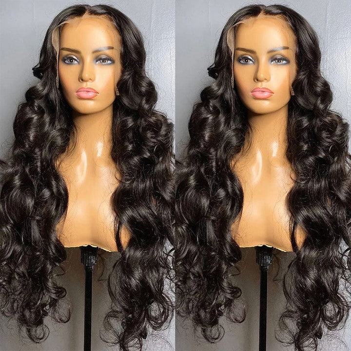 300% Density 3D Body Wave 13x6 Lace Frontal Wig Pre Plucked Pre Bleached Pre Cut Gluless Wig No Code Needed Daisy Hair