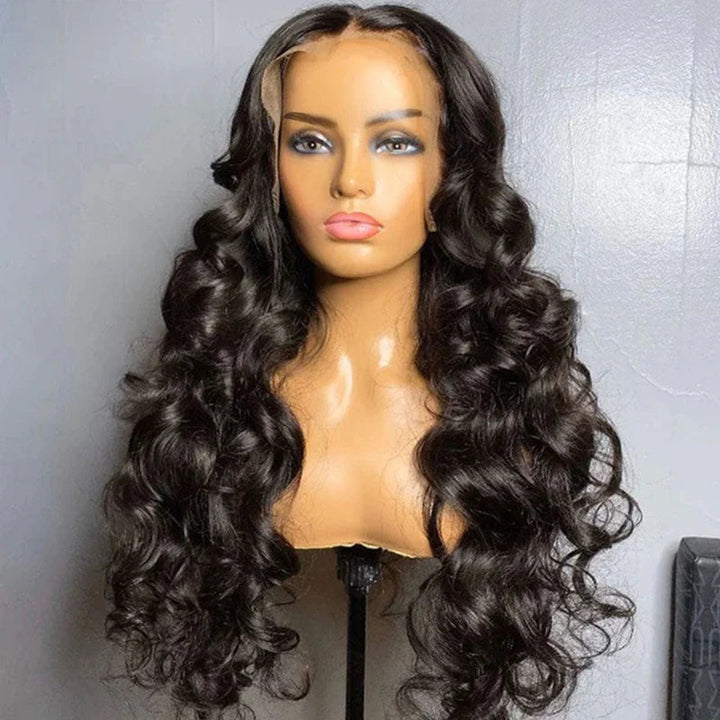 300% Density 3D Body Wave 13x6 Lace Frontal Wig Pre Plucked Pre Bleached Pre Cut Gluless Wig No Code Needed Daisy Hair