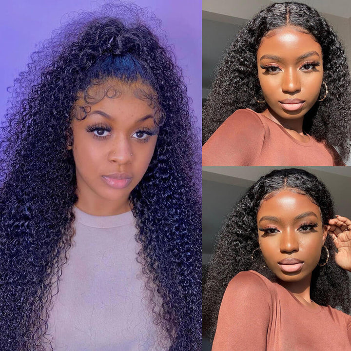 360 Lace Frontal Human Hair Kinky Curly Wigs Pre Plucked With Baby Hair Natural Hairline Glueless Wig-Daisy Hair