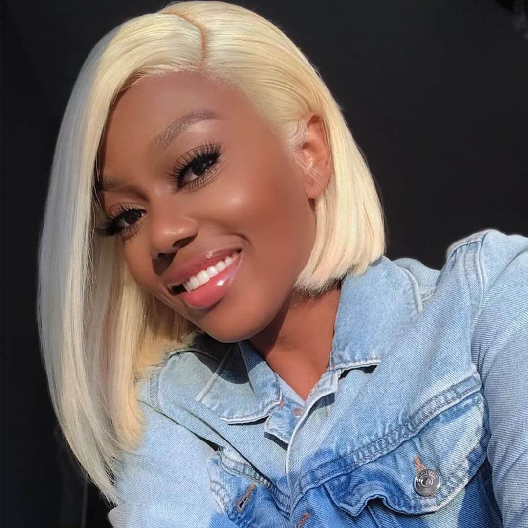 Short Straight Hair 613 Bob Wig 13x4 HD Lace Front Wig For Black Women 100% Real Human Hair Wig-Daisy Hair