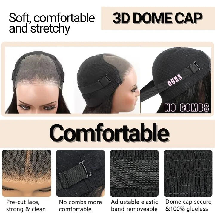 Fluffy Bouncy Curl Wigs Gluless Wig 6x5 Pre Cut Human Hair Wigs Pre Bleached Hairline Daisy Hair
