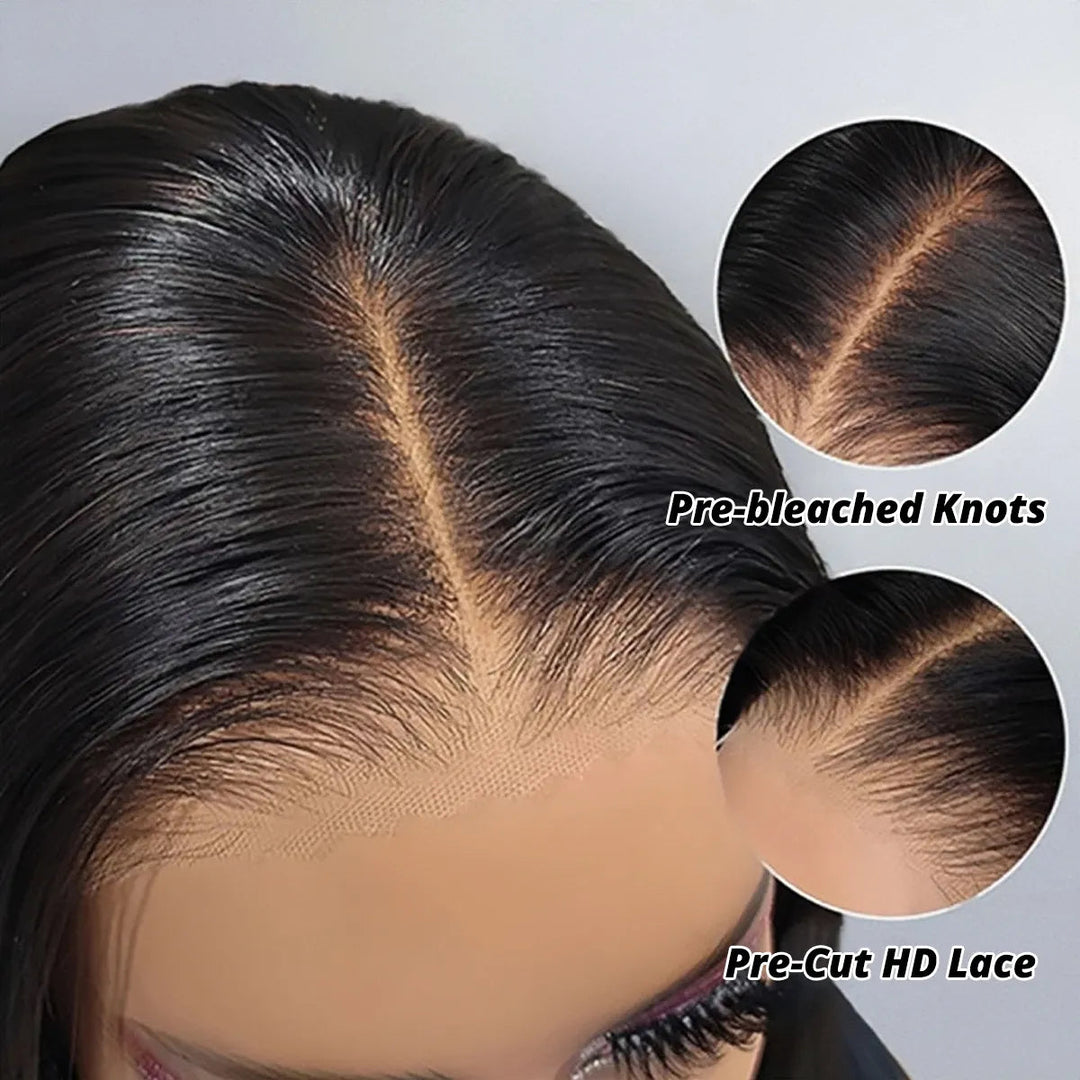 Wear Go Glueless Body Wave Pre Cut HD Transaparent Lace 100% Virgin Human Hair Wigs Wear & Go Pre Plucked Hairline Air Cap Wig-Daisy Hair