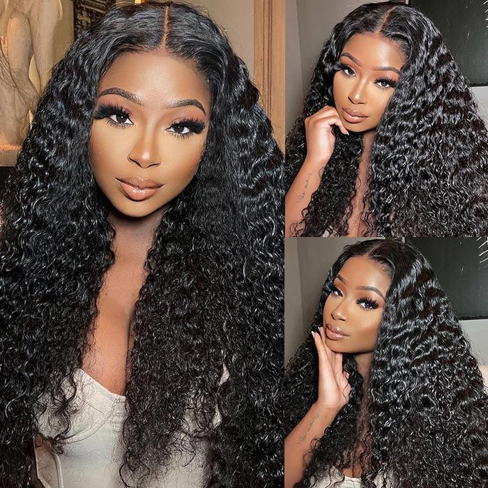 Wear Go Glueless Deep Wave Pre Cut HD Transaparent Lace Human Hair Wigs With Breathable Cap Air Wig-Daisy Hair