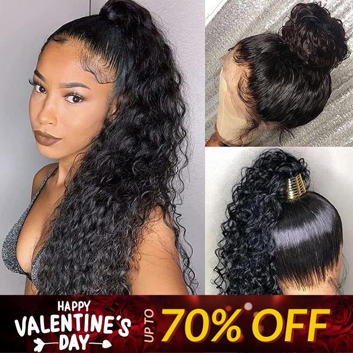 Valentine's Day Flash Sale: 360 HD Lace Water Wave Human Hair Wig, 48hrs Only Daisy Hair