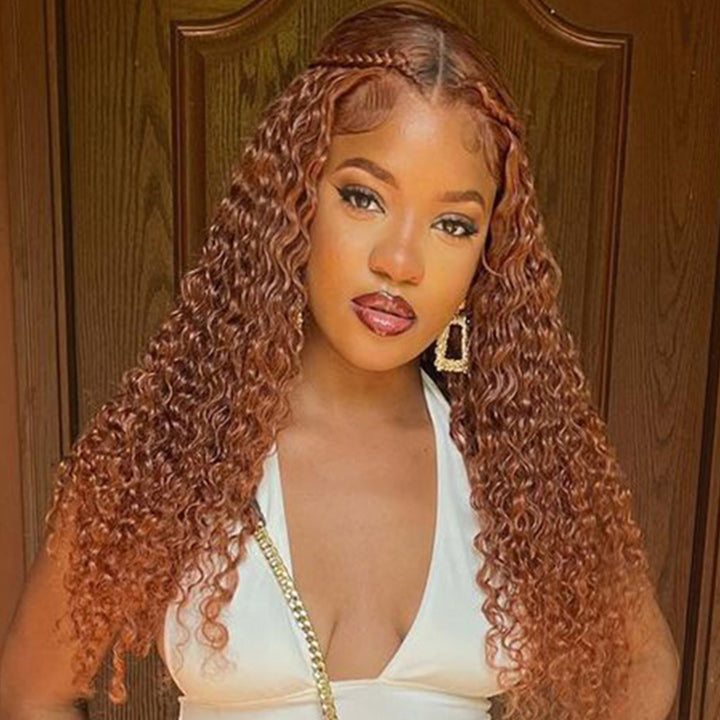 Ginger Curly Hair 13x4/4x4 HD Lace Front Wig Pre Plucked Hairline Human Hair Wigs- 	Daisy Hair
