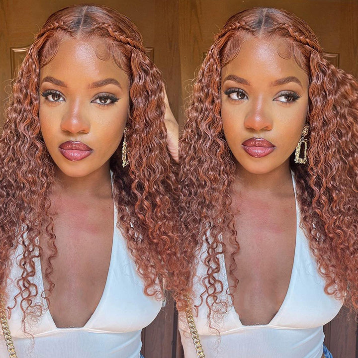 Ginger Curly Hair 13x4/4x4 HD Lace Front Wig Pre Plucked Hairline Human Hair Wigs- 	Daisy Hair