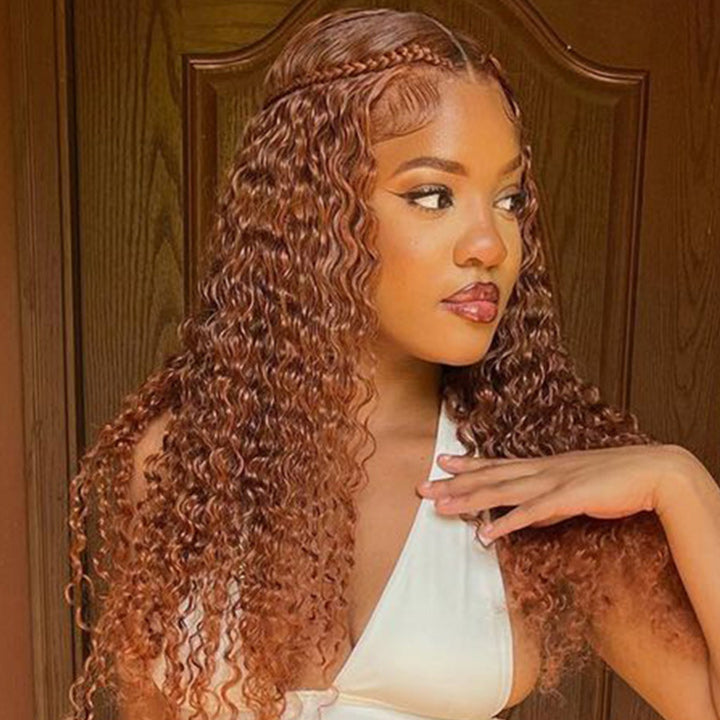 Ginger Curly Hair 13x4/4x4 HD Lace Front Wig Pre Plucked Hairline Human Hair Wigs- 	Daisy Hair
