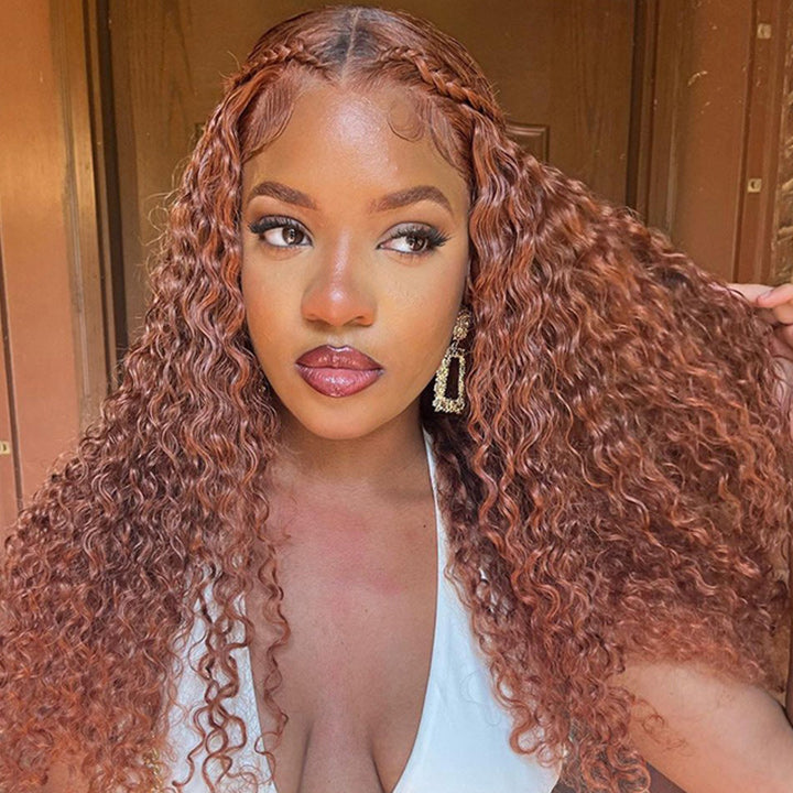 Ginger Curly Hair 13x4/4x4 HD Lace Front Wig Pre Plucked Hairline Human Hair Wigs- 	Daisy Hair