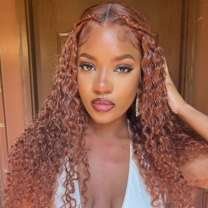 Ginger Curly Hair 13x4/4x4 HD Lace Front Wig Pre Plucked Hairline Human Hair Wigs- 	Daisy Hair