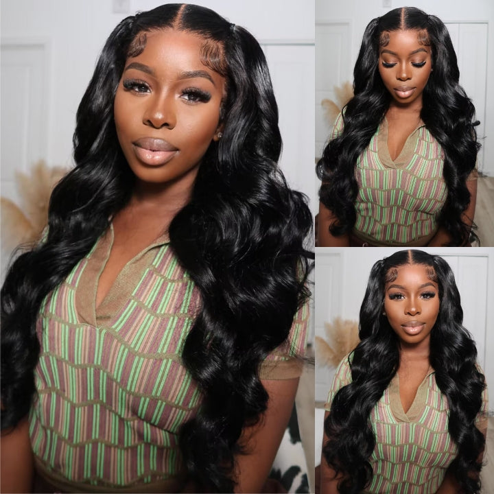 Wear Go Glueless Body Wave Pre Cut HD Transaparent Lace 100% Virgin Human Hair Wigs Wear & Go Pre Plucked Hairline Air Cap Wig-Daisy Hair