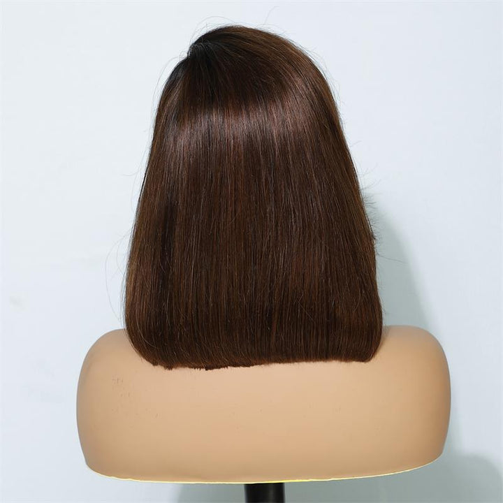 Layer Cut Ombre Brown Colored Wig Short Body Bob Wigs Wear Go Glueless C Part HD Lace Wig Daisy Hair