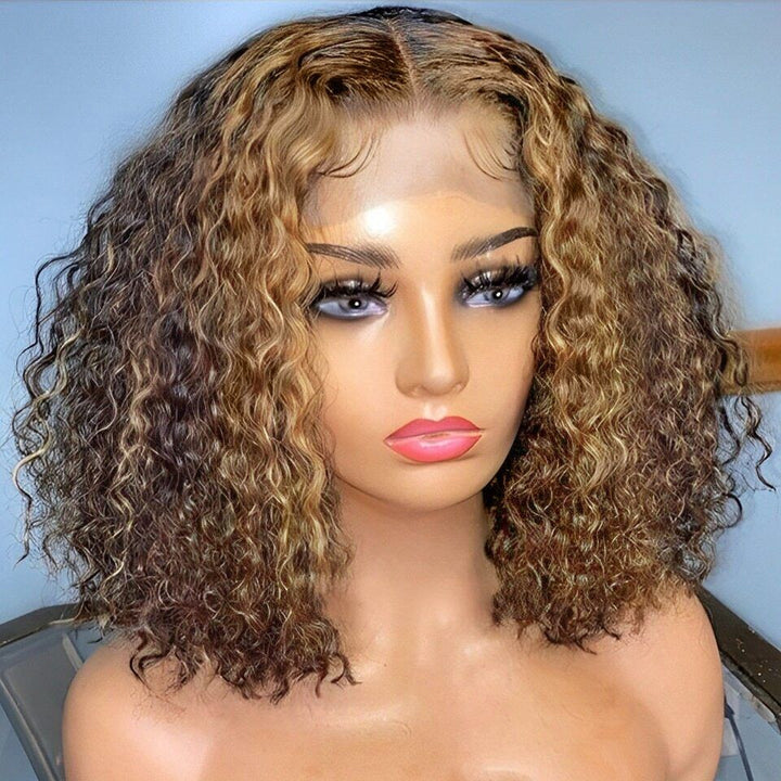 Wear and Go Glueless Wigs Human Hair Pre Plucked Pre Cut 7x5 HD Lace Wigs Ready to Wear Curly Bob Wigs Daisy Hair