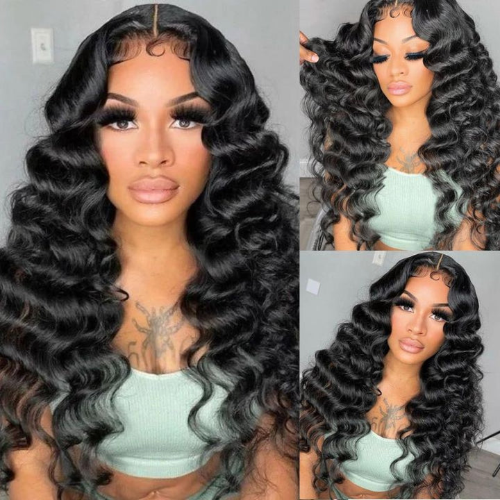 Natural Crimps Curls Loose Deep Wave HD Lace Frontal Wig Natural Hairline Glueless Wig-Daisy Hair