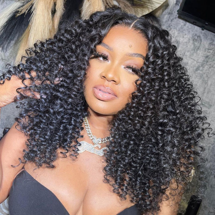 Micro Wand Curls Glueless Wig Human Hair 7x5 Pre Cut Lace Wig Pre Plucked 180% Density-Daisy Hair