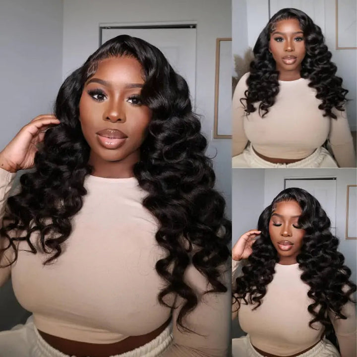 Natural Crimps Curls Loose Deep Wave HD Lace Frontal Wig Natural Hairline Glueless Wig-Daisy Hair