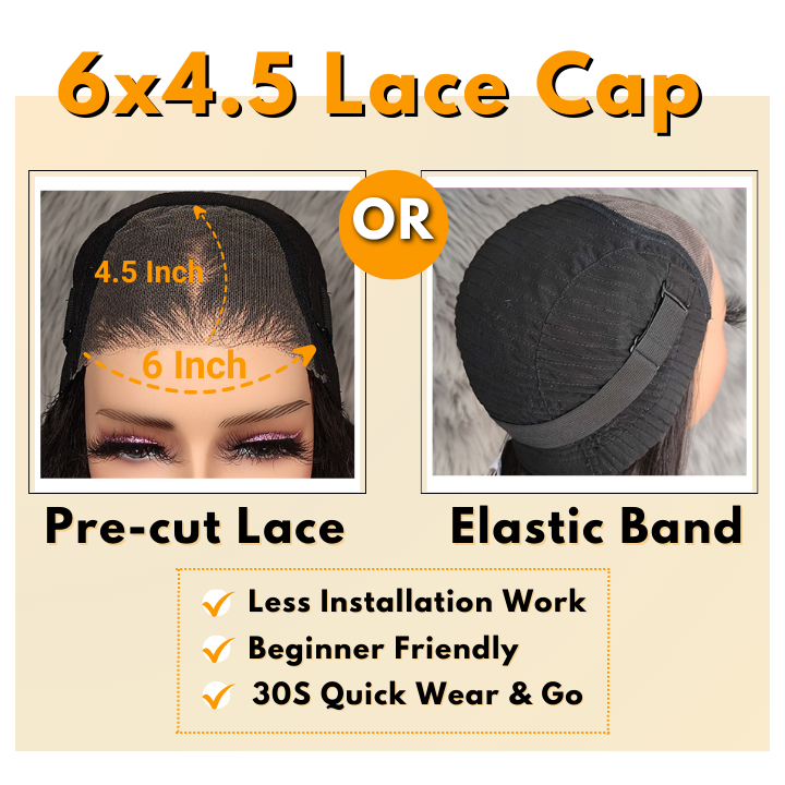 Funky Colored Wigs | Glueless 13x4/6x4.5 Money Piece Light Blonde Straight HD Transaparent Pre Cut Lace Human Hair Wigs With Breathable Cap Skunk Stripe Air Wig- 	Daisy Hair