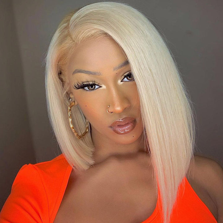 Short Straight Hair 613 Bob Wig 13x4 HD Lace Front Wig For Black Women 100% Real Human Hair Wig-Daisy Hair