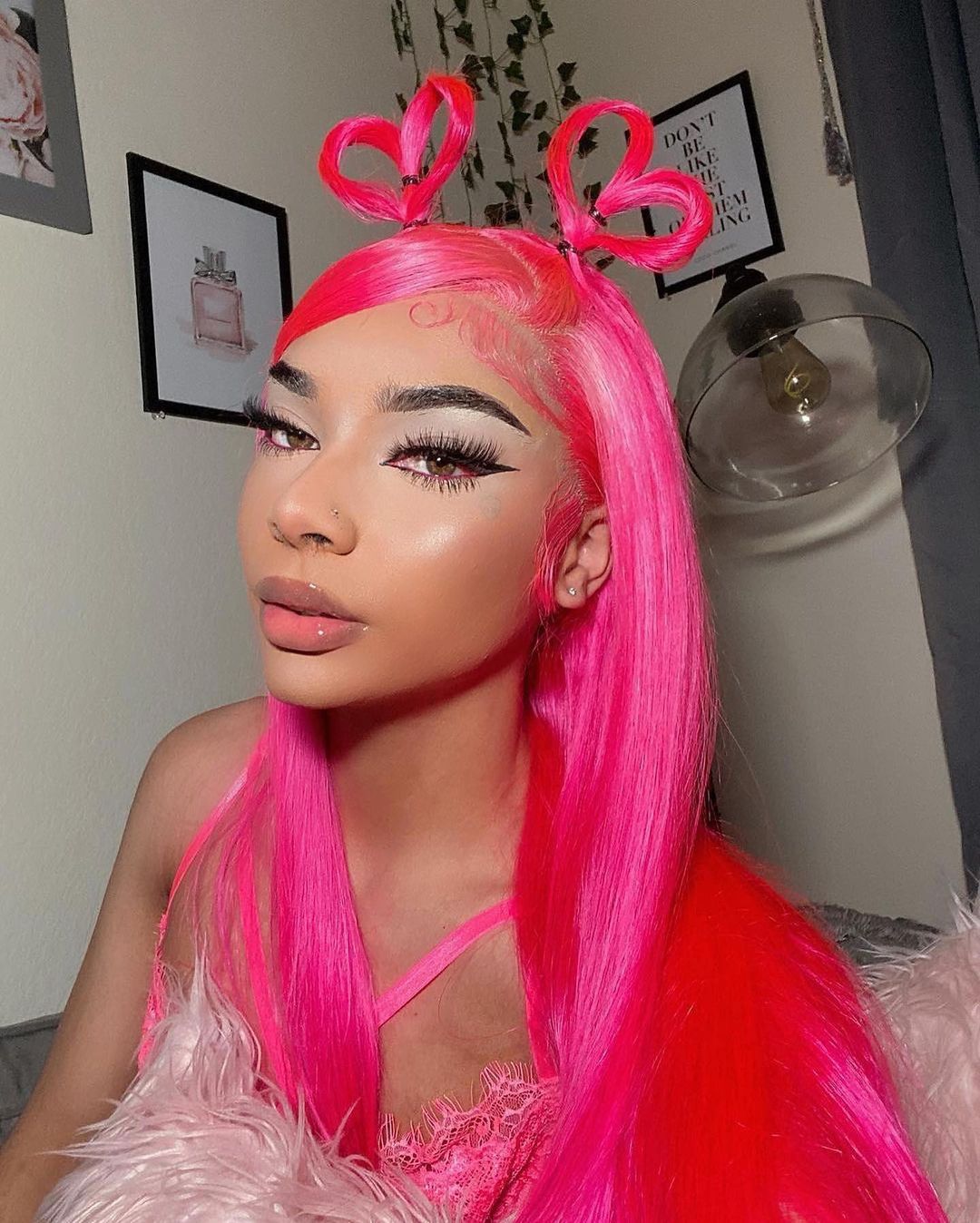 Hot Pink Bob Wig Human Hair HD Lace Front Wigs Short Bob Lace Frontal Wigs for Black Women Pre Plucked Glueless Wig----Daisy Hair