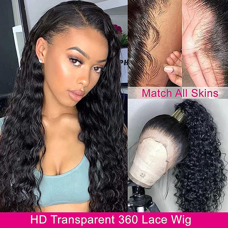 Valentine's Day Flash Sale: 360 HD Lace Water Wave Human Hair Wig, 48hrs Only Daisy Hair