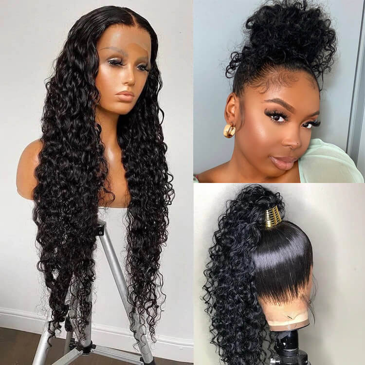 Black Curly Hair 360 Lace Front Wigs 100% Real Human Hair Wig Pre Plucked With Baby Hair-Daisy Hair