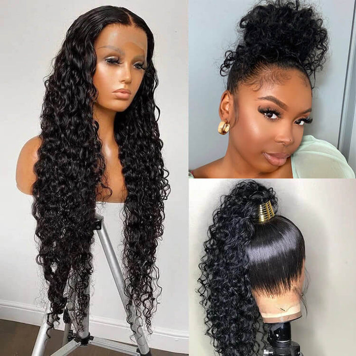 Black Curly Hair 360 Lace Front Wigs 100% Real Human Hair Wig Pre Plucked With Baby Hair-Daisy Hair