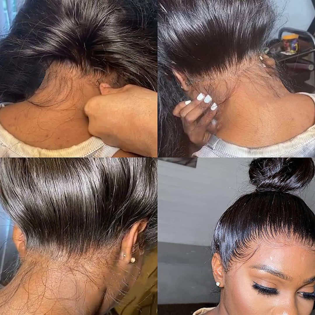 Straight Hair 360 Lace Frontal Wigs Pre Plucked With Baby Hair 100% Virgin Human Hair Wigs Near Me-Daisy Hair