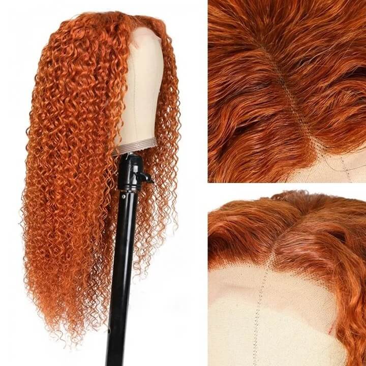 Ginger Color Wig Curly Hair 13x4 HD Lace Front Wig 100% Virgin Human Hair Wig Natural Hairline With Baby Hair- Daisy Hair