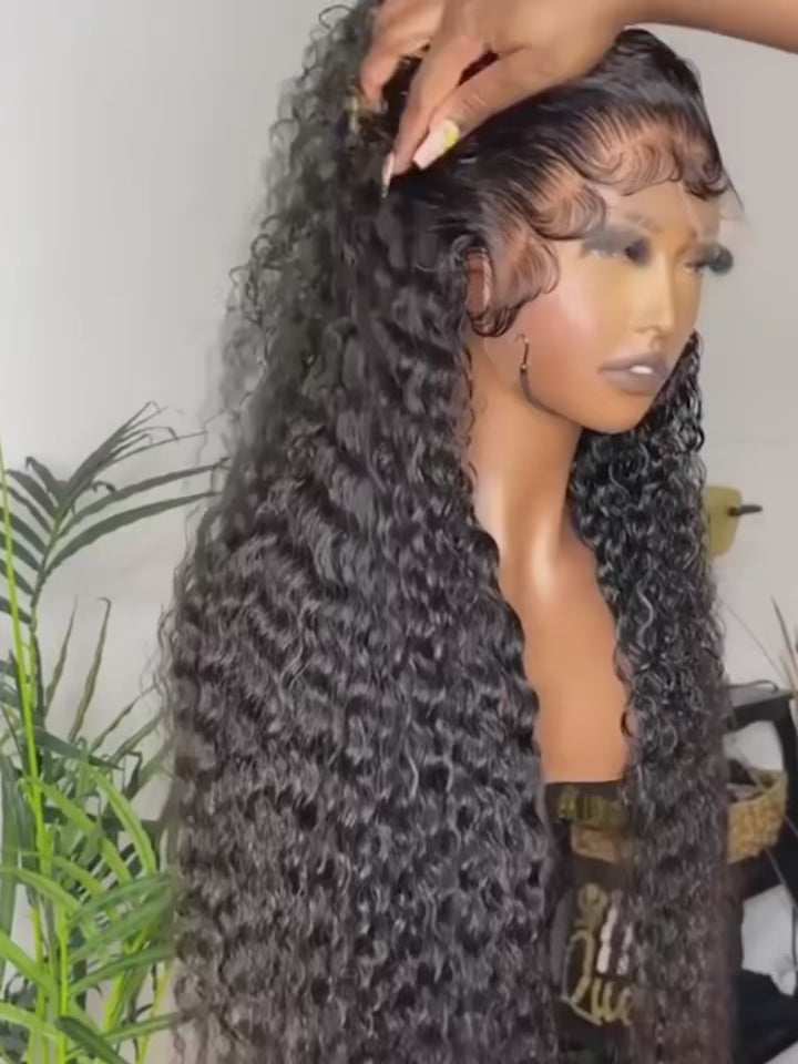 Loose Deep Wave 360 HD Transparent Lace Front Wig Pre Plucked Natural Color Human Hair Wigs Daisy Hair