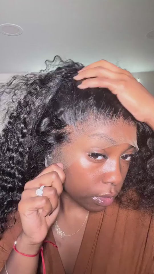 360 Lace Frontal Human Hair Kinky Curly Wigs Pre Plucked With Baby Hair Natural Hairline Glueless Wig-Daisy Hair