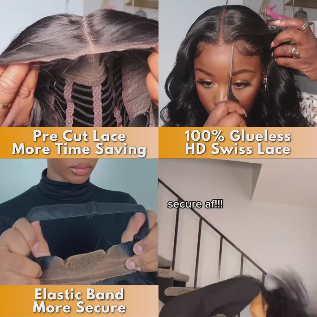 Funky Colored Wigs | Glueless 13x4/6x4.5 Money Piece Brown Mix Black Loose Wave Pre Cut HD Transaparent Lace Human Hair Wigs Daisy Hair