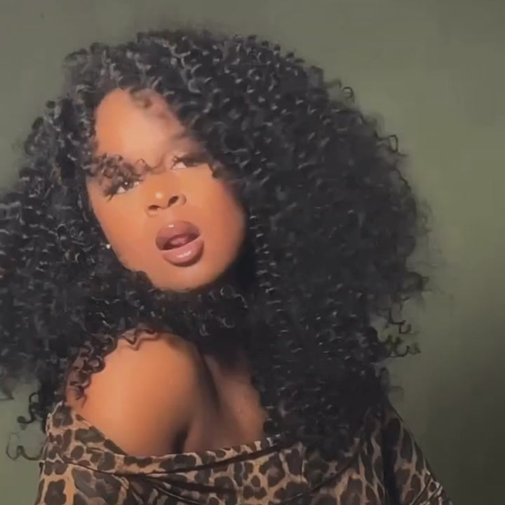 300% Density Afro Kinky Curly Wig 13x4 Lace Front Wig Brazilian Glueless Human Hair Wig For Women Daisy Hair