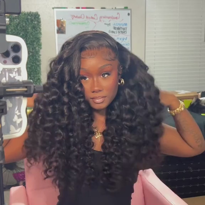 Natural Crimps Curls Loose Deep Wave HD Lace Frontal Wig Natural Hairline Glueless Wig-Daisy Hair
