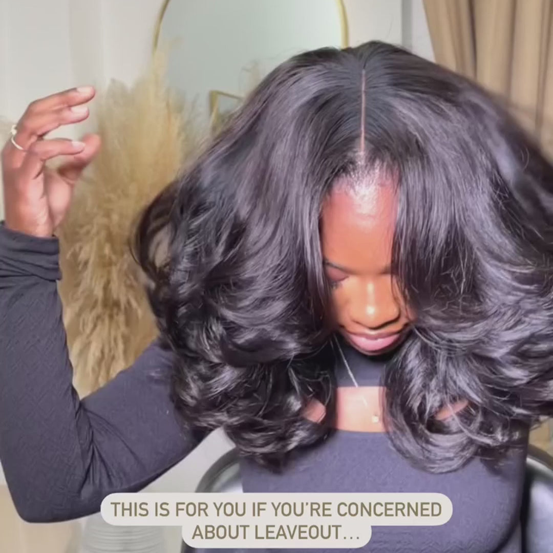 Glueless Wigs Bouncy Loose Wave 13x4 Lace Front Bob Wig Human Hair 250% Density No Code Needed Daisy Hair