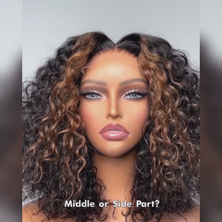 Highlight Glueless Wear Go Wigs 13x4 HD Lace Frontal Wig Ombre Bob Lace Front Wigs Daisy Hair