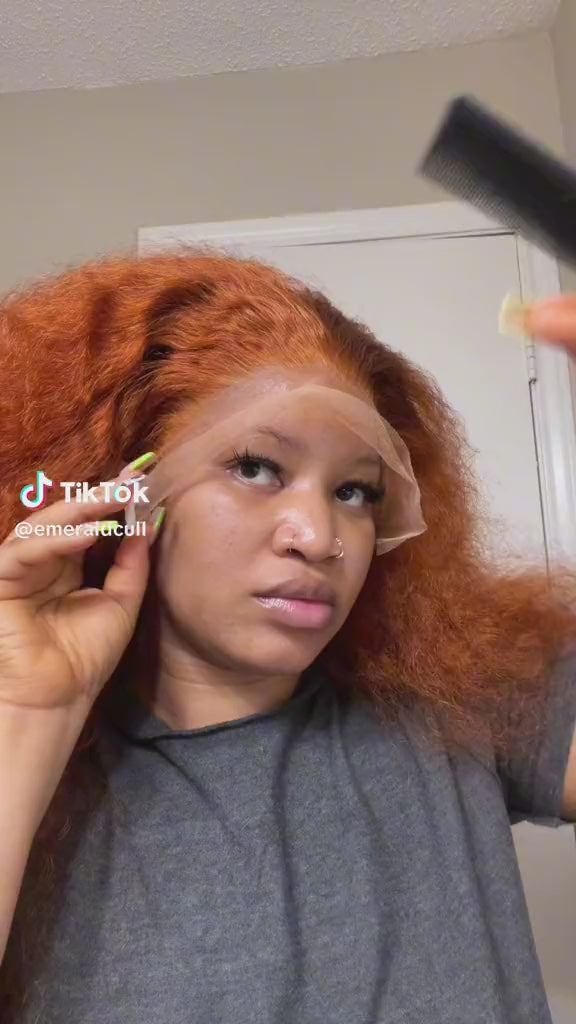 Orange Ginger Wig Body Wave 13x4 HD Lace Front Wigs Pre Plucked Natural Hairline Glueless Real Human Hair Wig-Daisy Hair