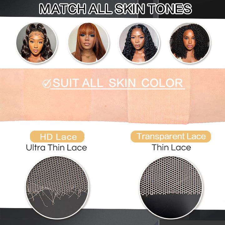 Wear Go Glueless Body Wave Pre Cut HD Transaparent Lace 100% Virgin Human Hair Wigs Wear & Go Pre Plucked Hairline Air Cap Wig-Daisy Hair