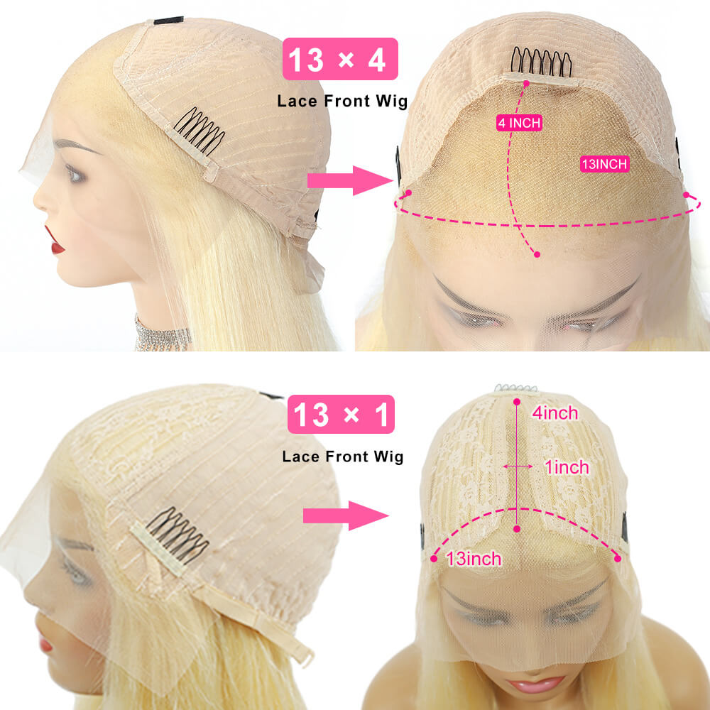 Straight Hair 613 Blonde Frontal Wig 13x4 HD Lace Front Human Hair Wigs Pre Plucked Hairline- Daisy Hair